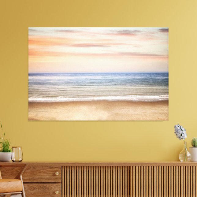 Sunset Beach Canvas Print Picture 25 (Insitu(Sala de estar))