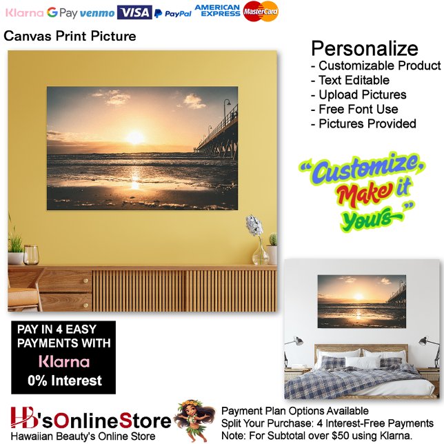 Sunset Beach Canvas Print Picture 52 (Sunset Beach Canvas Print Picture 52.)