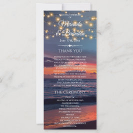 Sunset Beach String Light Summer Wedment