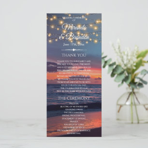 Sunset Beach String Light Summer Wedment