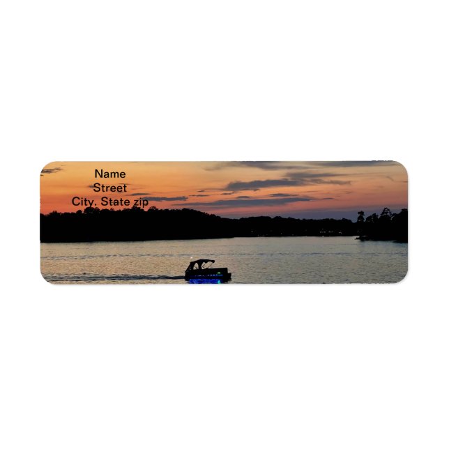 Sunset Boat Ride em Jackson Lake, etiqueta Georgia (Frente)