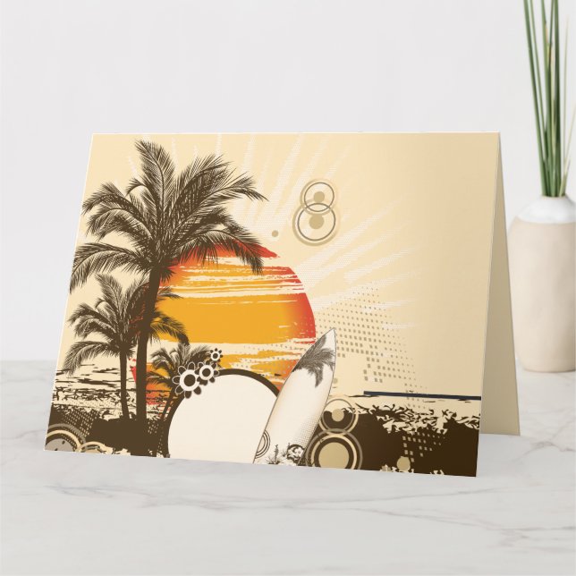 Sunset - Cartão de Saudação (Frente)