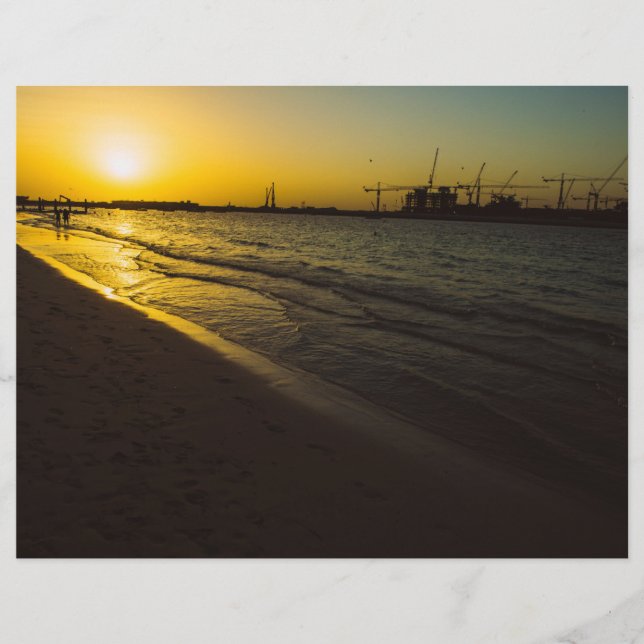 Sunset de praia de Dubai (Frente)