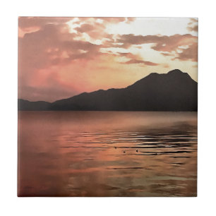 Sunset Dramático Na Arte Da Paisagem De Koycegiz