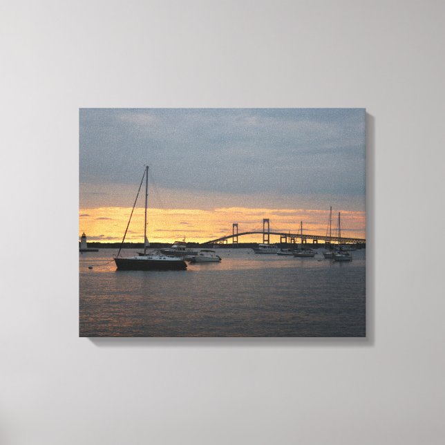 Sunset em Newport, RI - Canvas (Frente)