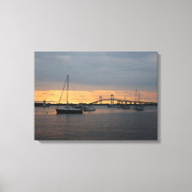 Sunset em Newport, RI - Canvas