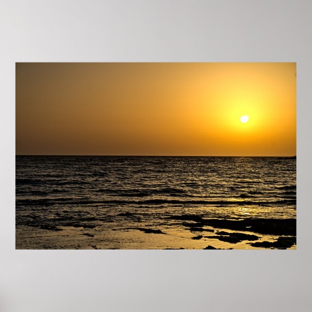 Sunset em Paphos, Chipre (2485) Poster (Frente)