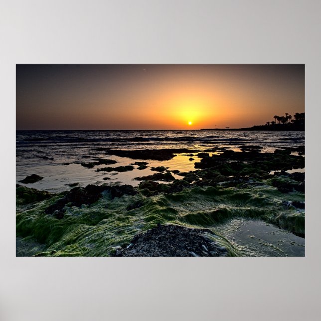 Sunset em Paphos, Chipre (2512) Poster (Frente)