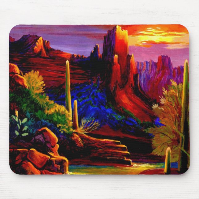 Sunset em Red Rock Mousepads (Frente)