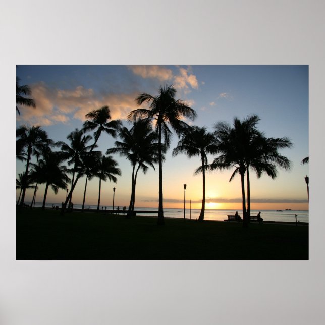 Sunset em Waikiki - Poster (Frente)