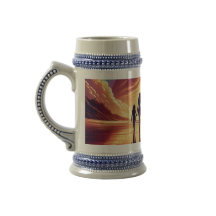 Sunset Family Beach Walk Beer Caneca de cerveja - 