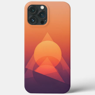 Sunset Geometry Abstract Art