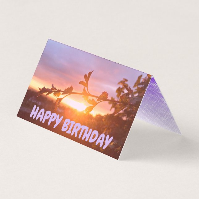 Sunset Happy Birthday Card 25 Pack (Frente)