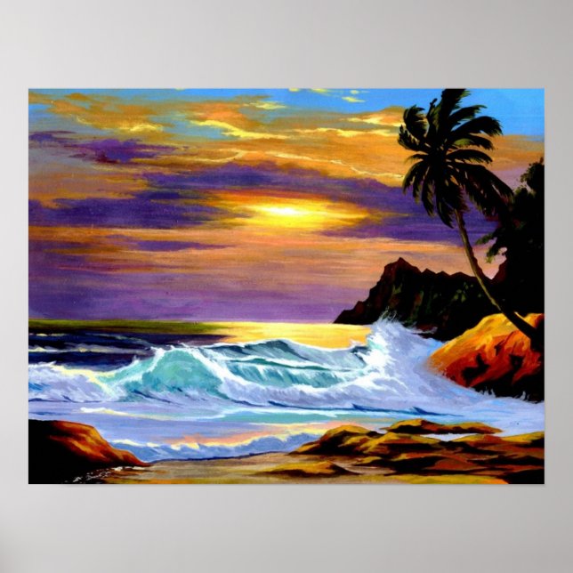 Sunset in Paradise Posters and Prints (Frente)
