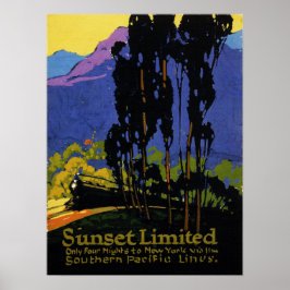 Sunset Limited Viagem do Pacífico Sul Poster