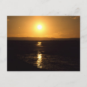 Sunset, Lindisfarne, Inglaterra - Cartão postal