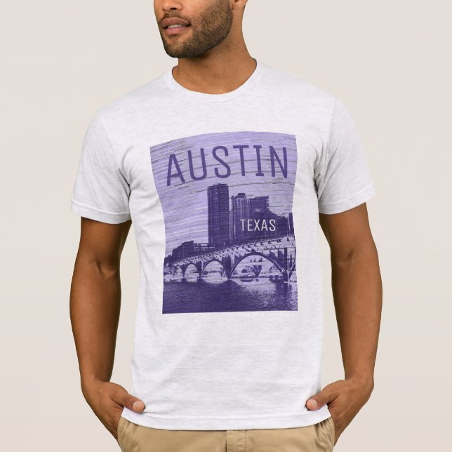 Sunset na camiseta Lady Bird Lake Austin Texas (Frente)