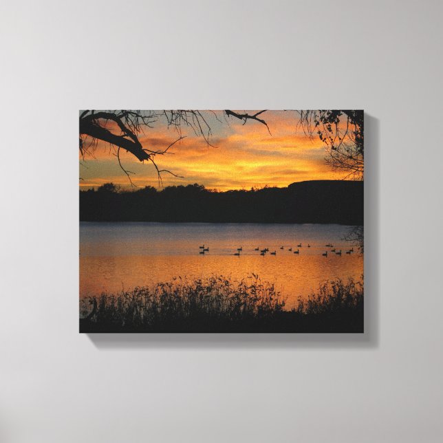 Sunset na Canvas do lago (Frente)