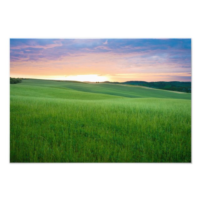 Sunset na impressão de fotos da Toscana (Frente)