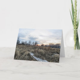 Sunset no Cartão de Aniversário do Marsh