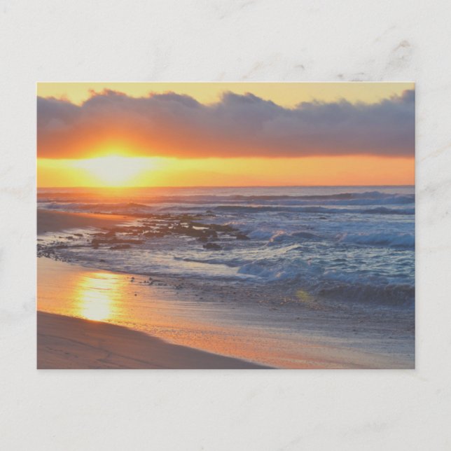 Sunset no Cartão Postal de Praia (Frente)