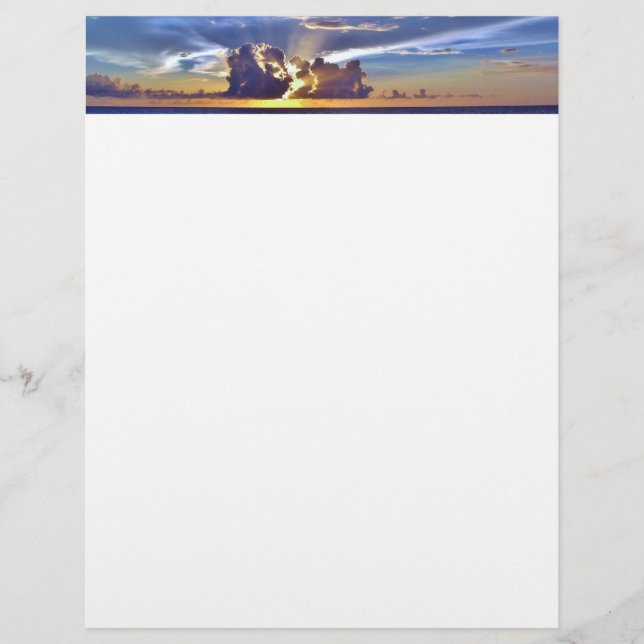 Sunset no Papel de carta de Praia (Frente)