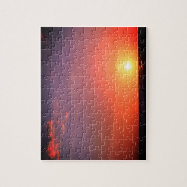 Sunset no Quebra-cabeça de Praia (Vertical)