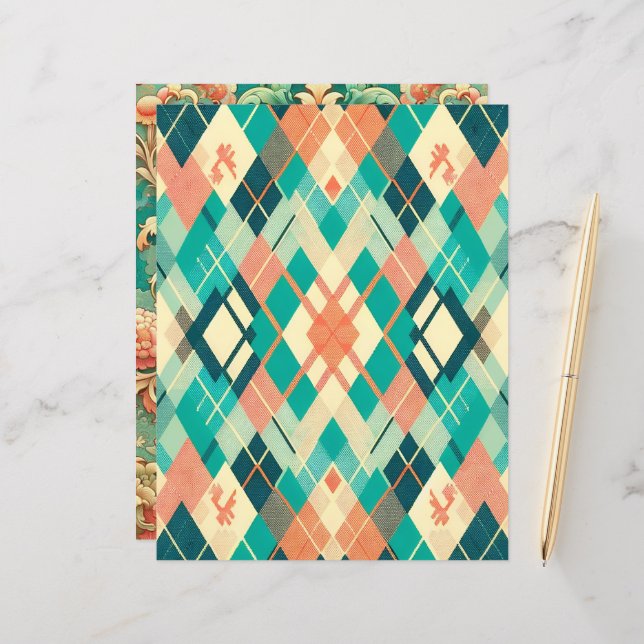 Sunset on Sea Standard Scrapbook Paper (Frente/Verso In Situ)