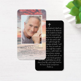 Sunset Photo Memorial Prayer Card