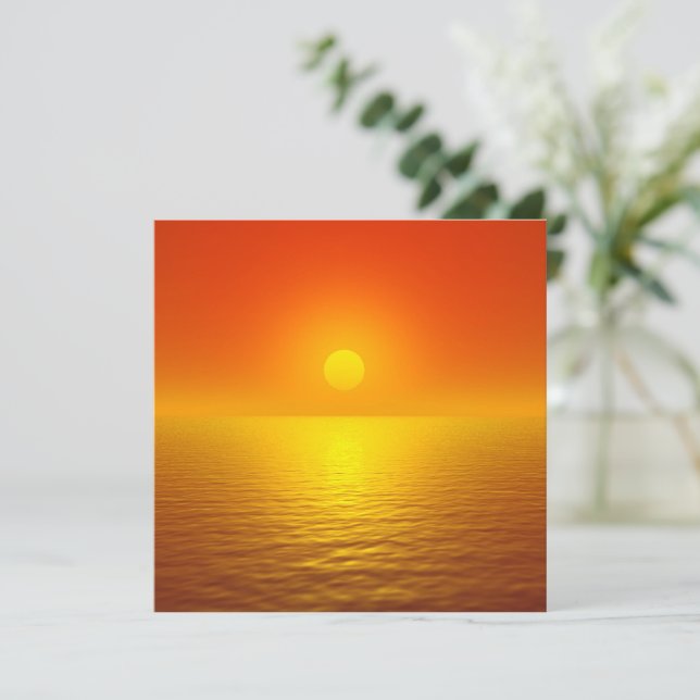 Sunset Reflection Stationery (Em pé/Frente)