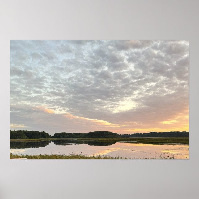 Sunset Reflections Waterscape Poster (Frente)