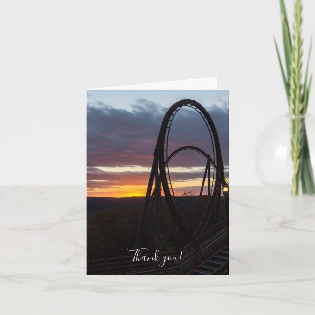 Sunset sobre Cartões de agradecimentos de incêndio (Frente)