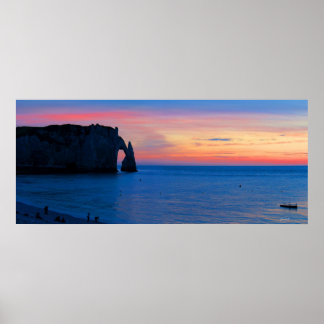 Sunset sobre Etretat Poster
