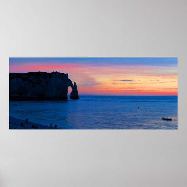Sunset sobre Etretat Poster (Frente)