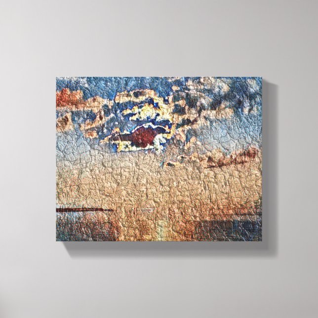 Sunset Sobre O Impressão De Fotografia Da Canvas O (Frente)