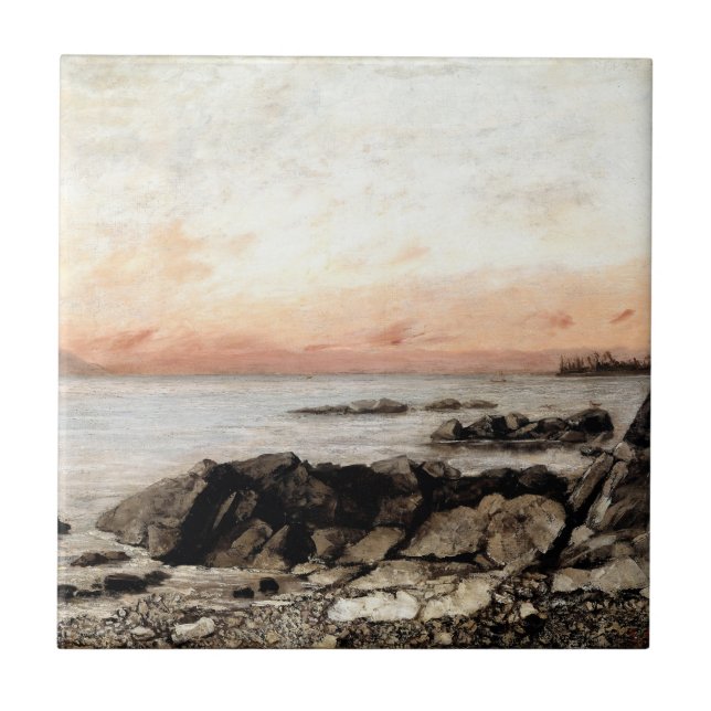 Sunset, Vevey, Suiça - Gustave Courbet (Frente)
