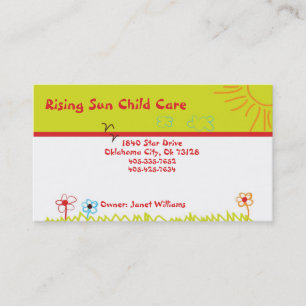 Sunshine Child Care Cartão de visita