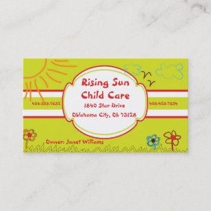 Sunshine Child Care Cartão de visita
