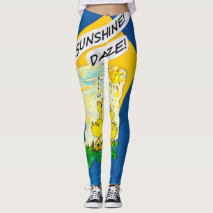"Sunshine Daze" Leggings femininas