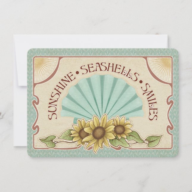 Sunshine Seashells Smiles Vintage Vibes (Frente)