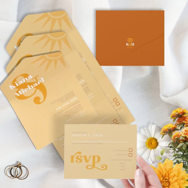 Sunshine Typografia Wedding Butter/Orange ID1048 (Criador carregado)