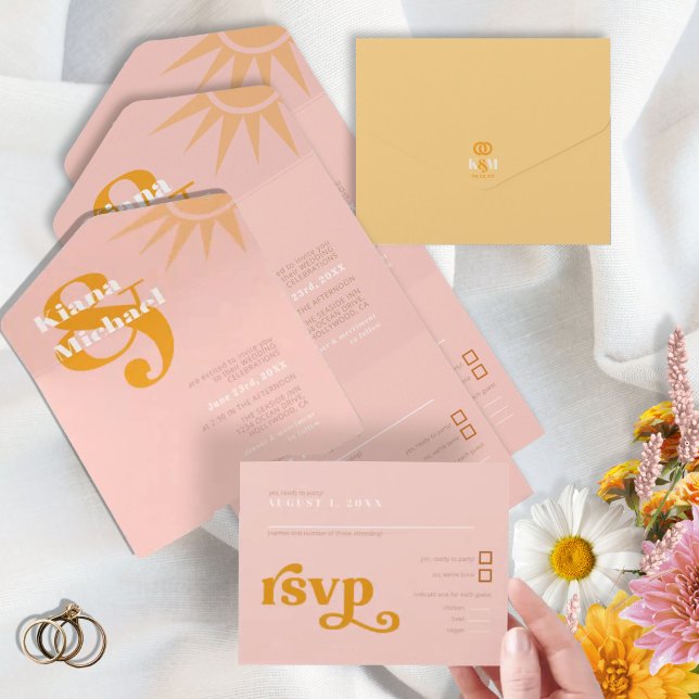 Sunshine Typografia Wedding Pink/Butter ID1048 (Criador carregado)