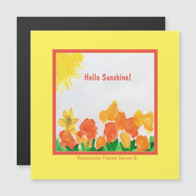 Sunshine Watercolor Floral (Frente/Verso)