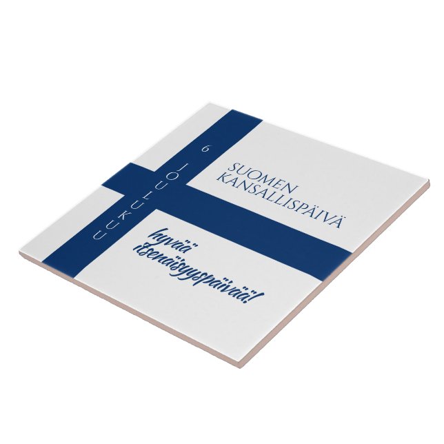 Suomen Kansallispäivä Bandeira do Dia Nacional da  (Lateral)