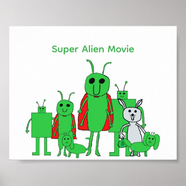 Super Alien Movie Poster (Customizable) (Frente)