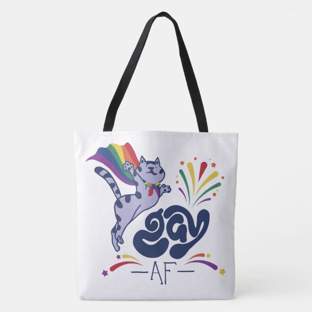 Super Cat Gay AF Tote Bag (Frente)