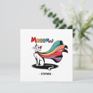 Super Cat Meeow - Rainbow Cape Pride Cat