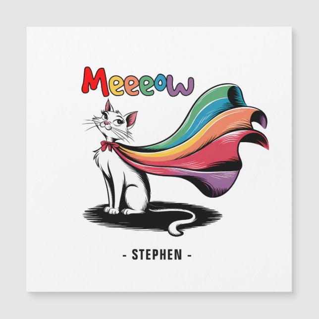 Super Cat Meeow - Rainbow Cape Pride Cat (Frente)