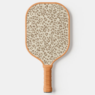 Super Chic Bege Estampa de Guepardo Raquete de Pic