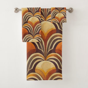 Super estilo mod 60s 70s Conjunto de toalhas